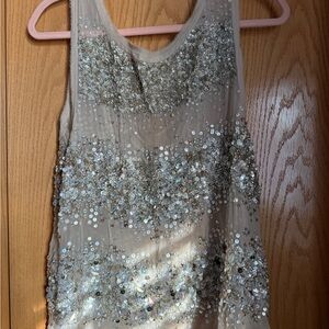 Sequin Embellished Sleeveless Top
